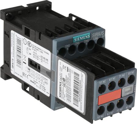 3RH2244-1AP00 Siemens SIRIUS Contactor Relay, 230 V Coil, 10 A 230 V, 4 NO/4 NC, 690V