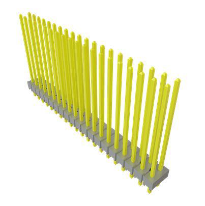 TSW-120-19-T-D Samtec TSW Series Vertical Through Hole PCB Header, 40 Contact(s), 2.54mm Pitch, 2 Row(s), Unshrouded