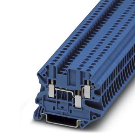 3044526 Phoenix Contact  UT 2.5-TWIN BU Series Blue, 2.5mm², Single-Level, Screw Termination