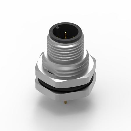643250100605 Industrial Circular Connectors, 5 Contacts, Panel Mount, M12 Connector, Plug, Male, IP68, WR-CIRC Series