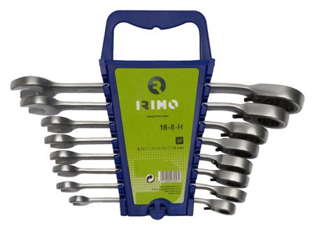 18-8-H IRIMO 8-Piece Spanner, 8 to 19 mm, Steel Alloy