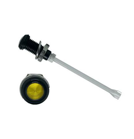 RHD-1910-F6PZY67PR  Bivar, Panel Mount Vertical LED Light Pipe, Yellow Round Lens