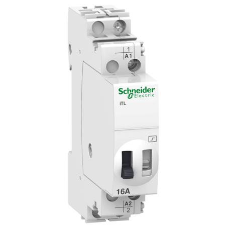 A9C30111 1P Impulse Relay with NO Contacts, 16 A, 12 V dc, 24 V ac Coil