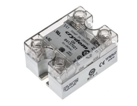 84137021 Sensata Crydom GN Series Solid State Relay, 50 A rms Load, Panel Mount, 280 V ac Load, 280 V ac Control