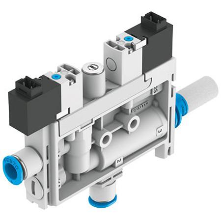 OVEL-10-H-15-PQ-VQ6-UC-C-A-H3 Festo Vacuum Generator, 0.95mm nozzle , 4.1bar 21L/min, OVEL series