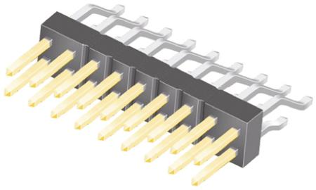 TSM-109-02-L-DH Samtec TSM Series Right Angle Surface Pin Header, 18 Contact(s), 2.54 mm Pitch, 2 Row, Unshrouded