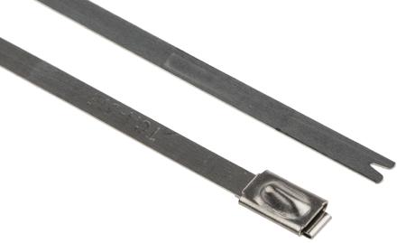 111-93089-MBT8S-SS316-ML HellermannTyton Metallic Cable Tie 316 Stainless Steel Roller Ball, 201mm x 4.6 mm