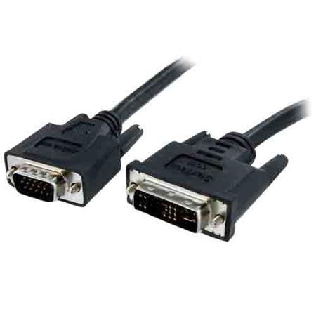 DVIVGAMM2M StarTech.com, Male DVI-A to Male VGA  Cable, 2mBlack sheath