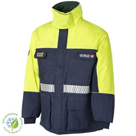 3905340--S Goldfreeze 3905340 Navy/Yellow, Breathable, Hi-Vis, Waterproof Jacket, S