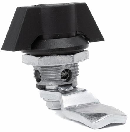 188-947 RS PRO Silver Zinc Plated Steel Camlock, 23.9mm Panel-to-Tongue, 31 x 23.9mm Cutout, Knob Unlock