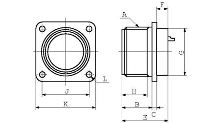 CE05-2A18-10PD-SB Fujikura, CE05 Panel Mount MIL Spec Circular Connector Plug, Pin Contacts, Threaded, MIL-DTL-5015