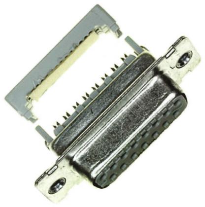 8325-6003 3M 8300 25 Way Right Angle Cable Mount D-sub Connector Socket, 2.8mm Pitch