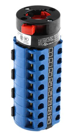CA10-A372-GBA001--FT Kraus & Naimer, 8P 2 Position 60° Double Throw Cam Switch, 20A