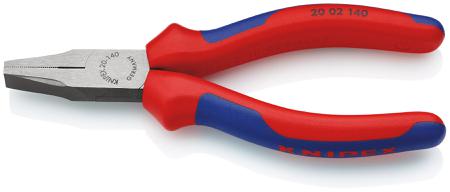 20 02 140 Knipex  Nose pliers, 140 mm Overall, Flat, Straight Tip, 28mm Jaw