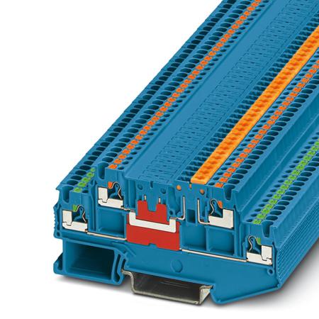 3210342 Phoenix Contact  PTT 1.5/S-L/MT BU Series Grey, Push In Termination