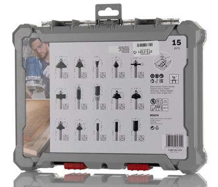 2607017473 Bosch 15 piece Router Bit Set