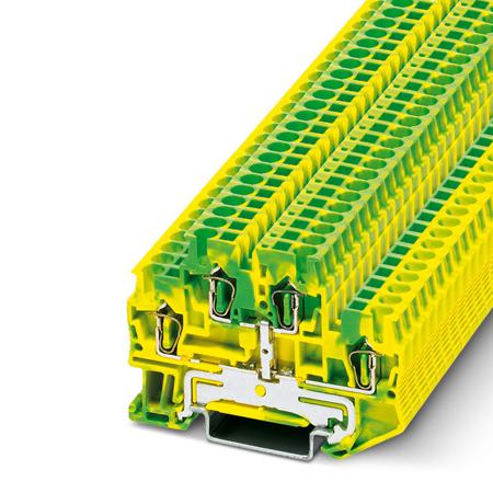 3036026 Phoenix Contact  STTB 2.5-PE Series Green/Yellow, 0.08 → 4mm², Double-Level, Spring Clamp Termination