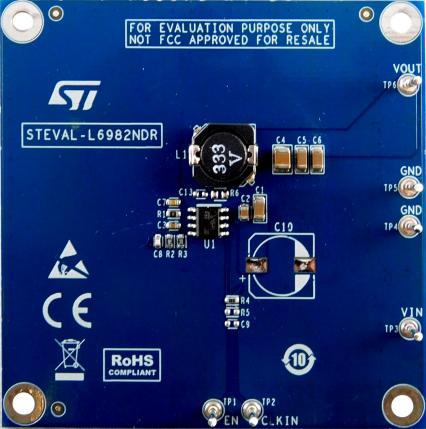 STEVAL-L6982NDR STMicroelectronics Step Down Switching Regulator Evaluation Board Step Down Regulator for L6982NDR for L6982NDR