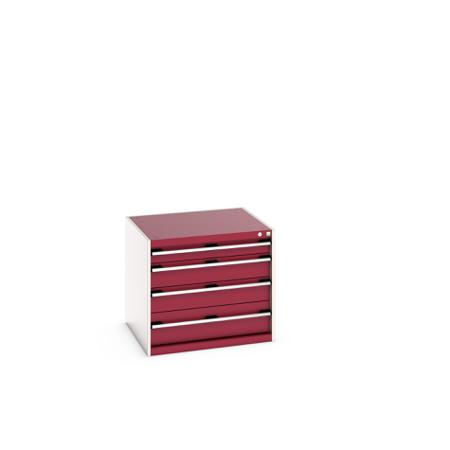 40028003-24V Bott 4 Cabinet, Steel, 700mm x 750mm x 800mm, Red