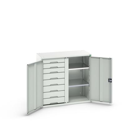 16926558-16 Bott 2 Door, 8 Drawer Sheet Steel Cupboard, 1050 x 550 x 1000mm