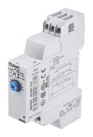 88827014 Crouzet DIN Rail Mount Timer Relay, 24 → 240V ac/dc, 1-Contact, 0.1 s → 100h, 1-Function, Solid State