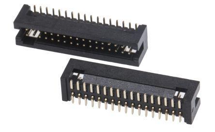 121-6544 RS Pro, 1.27mm Pitch, 34 Way, 2 Row, Straight PCB Header, Surface Mount