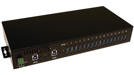EX-1116HMVS Exsys 16 Port USB 3.2 USB A, USB B  Hub, 130 x 308 x 44mm
