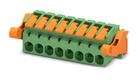 1110613 Phoenix Contact, 5.08mm Pitch, 8 Way, , Pluggable Terminal Block, Plug, Cable Mount, Push-In Termination,