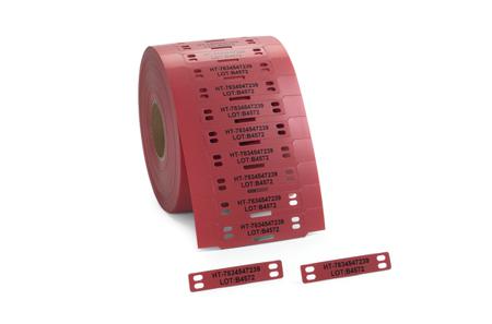 556-80512 HellermannTyton TAGPU Cable Tie Cable Marker, Red, Pre-printed "Ladder Style", for Large Cable Bundles And Wires,