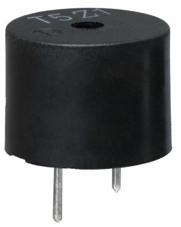 SD1209T5-A1 TDK 80dB PCB Mount High Internal Magnetic Buzzer Component, 12 (Dia.) x 9mm, 3V ac Min, 6V ac Max