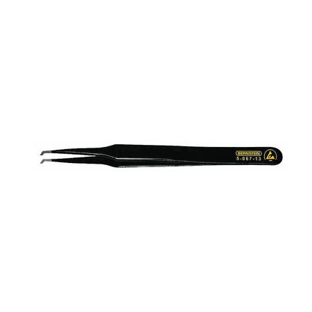 5-067-13 Bernstein 120 mm, Stainless Steel, Angle, ESD Tweezer