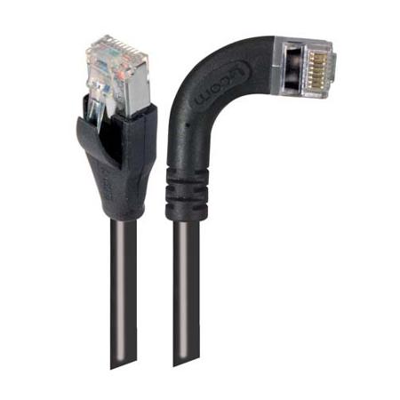 TRD815SRA7BLK-1 L-ComTRD, 1ft Cat5e, Black RJ45 to Male RJ45 Male, Copper Braid Shielded, Terminated PVC Sheath