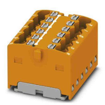 3002793 Phoenix Contact Distribution Block, 12 Way, 2.5mm², 17.5A, 450 V, Orange