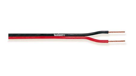 TSK51-20 Tasker 2 Core Audio Cable, 2x0.50 mm² CSA, 2.20x4.40mm od, 100m, Black, Red