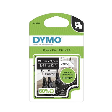 S0718050 Dymo Black on White Label Printer Tape, 3.5 m Length, 19 mm Width
