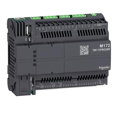 TM172PBG28R Schneider Electric Modicon M172 Series Controller for Use with HVAC Control, 24 Supply, Relay Output, 16-Input, Analog,