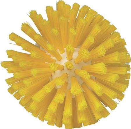 70356 Vikan Medium Bristle Yellow Scrubbing Brush, 33mm bristle length, Polyester, Polypropylene, Stainless Steel bristle
