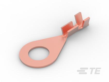 346102-2 TE Connectivity,  Uninsulated Ring Terminal, Red