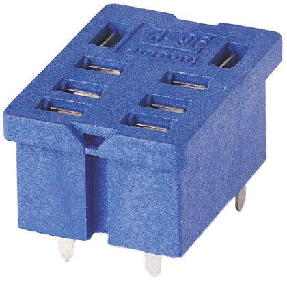 96.12SMA Finder 96 250V ac PCB Mount Relay Socket, for use with 56.32