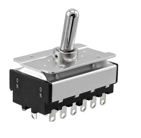 ET610N13-Z Nidec Components Toggle Switch, Panel Mount, On-On, 6PDT, Solder Lug Terminal