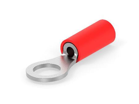 130005 TE Connectivity PIDG Series Insulated Tin Plated Crimp Ring Terminal, M5 Stud Size, 0.25mm² to 1.6mm², 22AWG to 16AWG