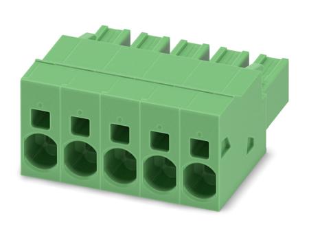 1996045 Phoenix Contact, 7.62mm Pitch, SPC 5/ 5-ST-7.62, 5 Way, Pluggable Terminal Block, Plug, Spring Cage Termination,
