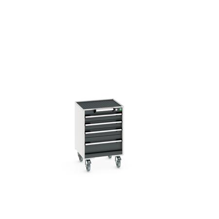 40402109-19V Bott, 4 Drawer Sheet Steel Floor Standing Storage Cabinet, 525 X 525 X 785mm