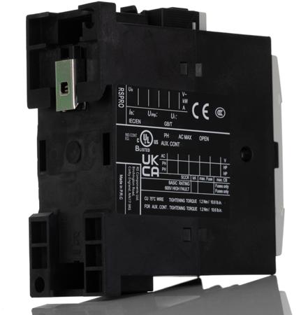 250-8799 RS PRO RSPRO15-10 Contactor, 230 V AC Coil, 3-Pole, 15 A, 7.5 kW, 1NO, 690 V