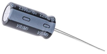 UVR1A222MPD Nichicon 2200μF Aluminium Electrolytic Capacitor 10V dc, Radial, Through Hole -