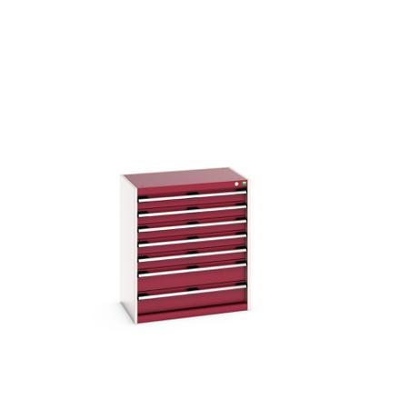 40012029-24V Bott 7 Cabinet, Steel, 900mm x 525mm x 800mm, Red