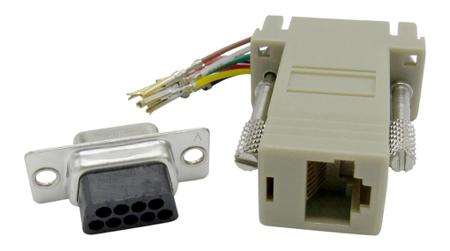 RND-205-00940 RND D Sub Adapter Female RJ45 to Female 9 Way D-Sub
