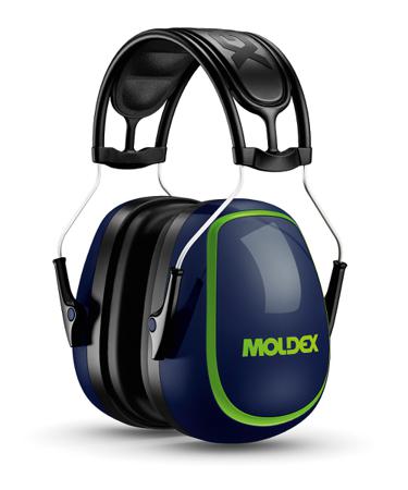 612001 Moldex M5 Listen Only Ear Defender with Helmet Attachment, 34dB, Blue, Noise Cancelling Microphone