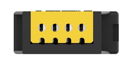 1746741-4 TE Connectivity RITS Connector Socket 4 Way Straight Cable Mount 2mm Pitch Yellow