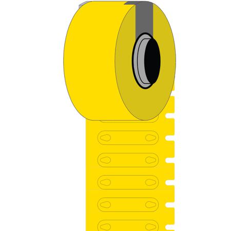BM-4-7599-YL-R Brady B-7599 Yellow Label, 26.00mm Width, 7.00mm Height, 2500Per Roll Qty